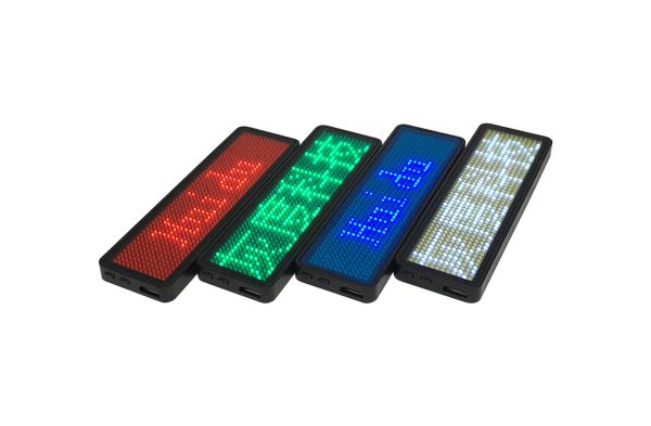 LED Name Badges Mini LED Screen Built-in Lithium Battery Mini Led Name Tag 4