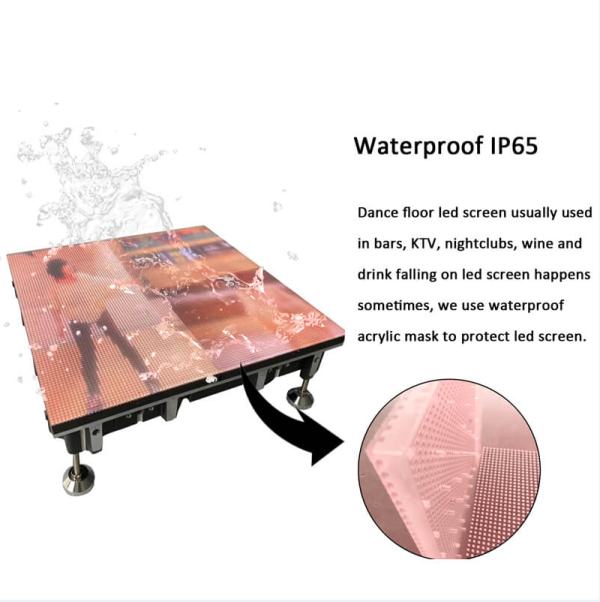 P4.81 Interactive LED Dancing Floor Display 1000×500 4