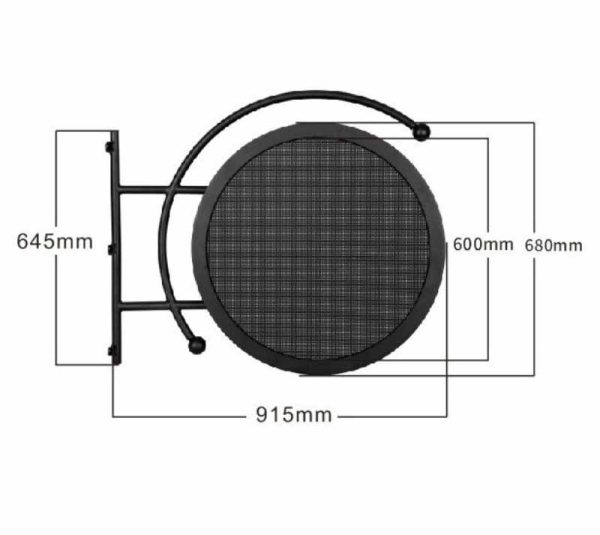 Circle LED Display Round LED Display Screen Double Sided 5