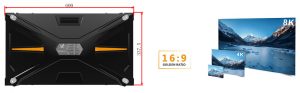 P1.25 Màn hình LED 4K trong nhà 600×337,5 Pixel Pitch P1.25 P1.56 P1.667 P1.875 16:9 Tỉ lệ vàng